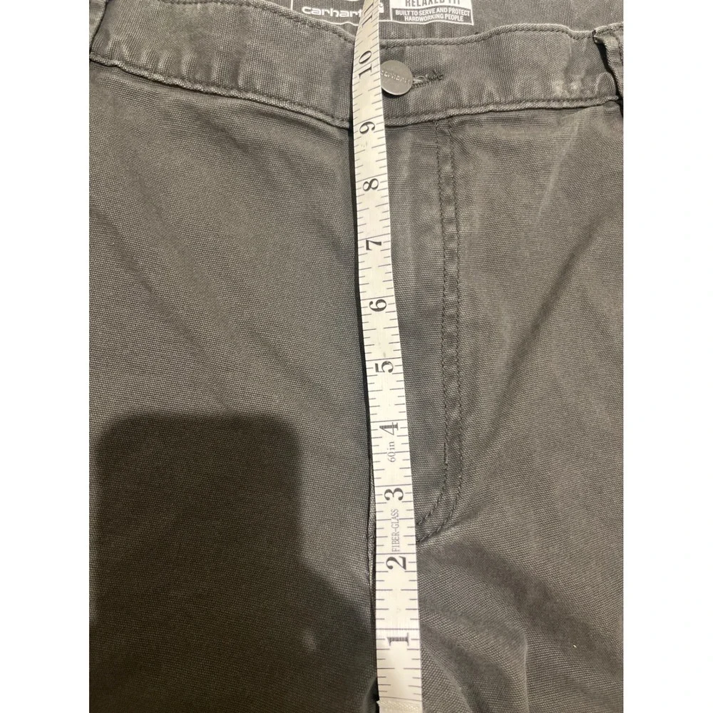 Carhartt Mens BN2291-M Rugged Flex Relaxed Fit‎ Canvas Work Pants Grey 40x28